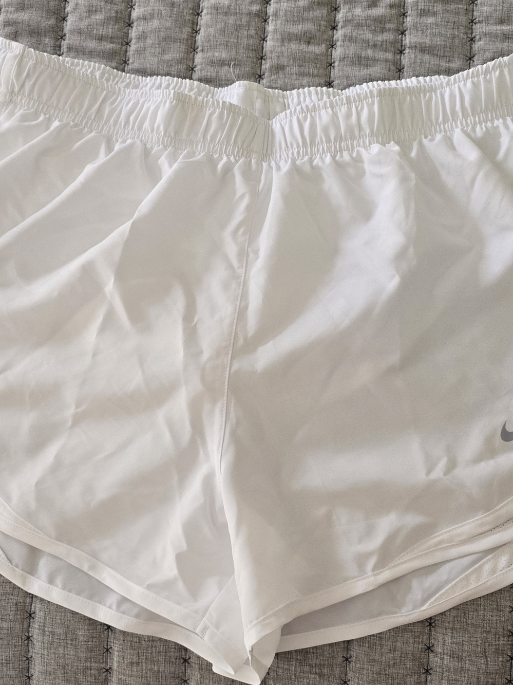 Nike Women’s White Athletic Shorts- LARGE